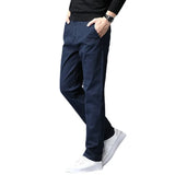 Eoior Men‘s Casual Cargo Cotton Pants Men Pocket Loose Straight Pants Elastic Work Trousers Brand Fit Joggers Male Super Large  Size