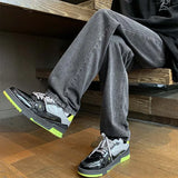 Eoior Straight-leg Jeans Men Streetwear Baggy Men Jeans Spring Autumn Korean Fashion Loose Denim Trousers Brand Clothing Black