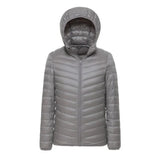 Eoior Fashion Boutique White Duck Down Solid Color Lightweight Men's Casual Hooded Down Jacket Male Down Jacket Spring and Autumn