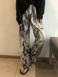 Summer New Chiffon Tie-dye Ink Painting Bloomers Pants Women Loose and Thin Anti-mosquito Casual Harem Pants