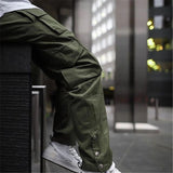 Eoior Men Street Apparel Cargo Brand Pants Hip Hop Sweatpants Fashion Pants Gyms Casual Jogging Pants Men's Fastener Pants