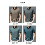 Eoior BROWON Brand Polo Shirt Men Tees 2024 Summer New Solid Color Regular Fit Men Clothes Turn-Down Collar Short Sleeve Business Polo