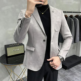 Autumn and winter new suede Korean version slim wedding handsome suit